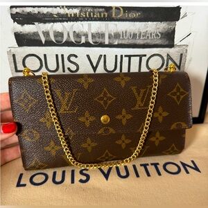 Louis Vuitton Vintage Monogram Long Wallet on Chain
